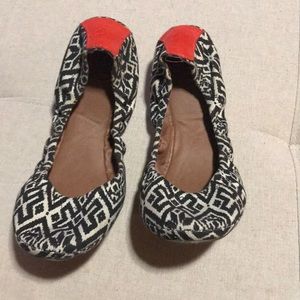 Aztec print ballet flats